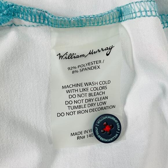 WILLIAM MURRAY Agua Caliente Polo XL Turquoise Golf Watermelon Margaritas VGUC - Picture 7 of 8